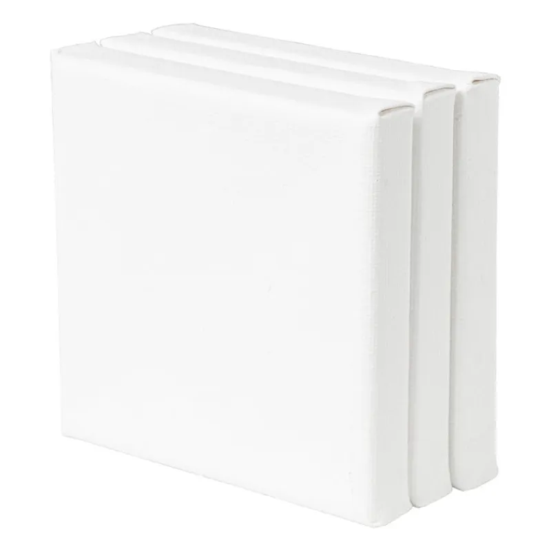 Xenos Schildersdoeken-Schildersdoek canvas - 10x10 cm - set van 3