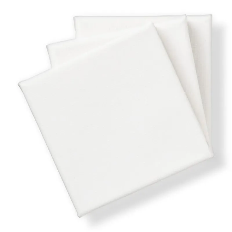 Xenos Schildersdoeken-Schildersdoek canvas - 10x10 cm - set van 3