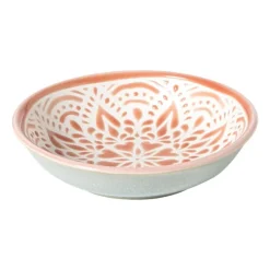 Xenos Tapasservies|Schalen-Schoteltje Abby - blauw/roze - ø9.7x2 cm