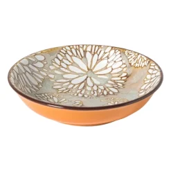 Xenos Tapasservies|Schalen-Schoteltje Alise - oranje/groen - ø9.7x2 cm