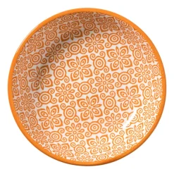 Xenos Tapasservies|Schalen-Schoteltje Anke - groen/oranje - ø9.7x2 cm