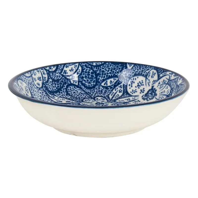 Xenos Sushi Servies|Tapasservies-Schoteltje blue print - botanic - ⌀9.5 cm