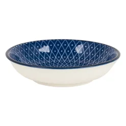Xenos Sushi Servies|Tapasservies-Schoteltje blue print - diamonds - ⌀9.5 cm