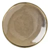 Xenos Thee Accessoires-Schoteltje met gouden rand - grijs - ø9 cm
