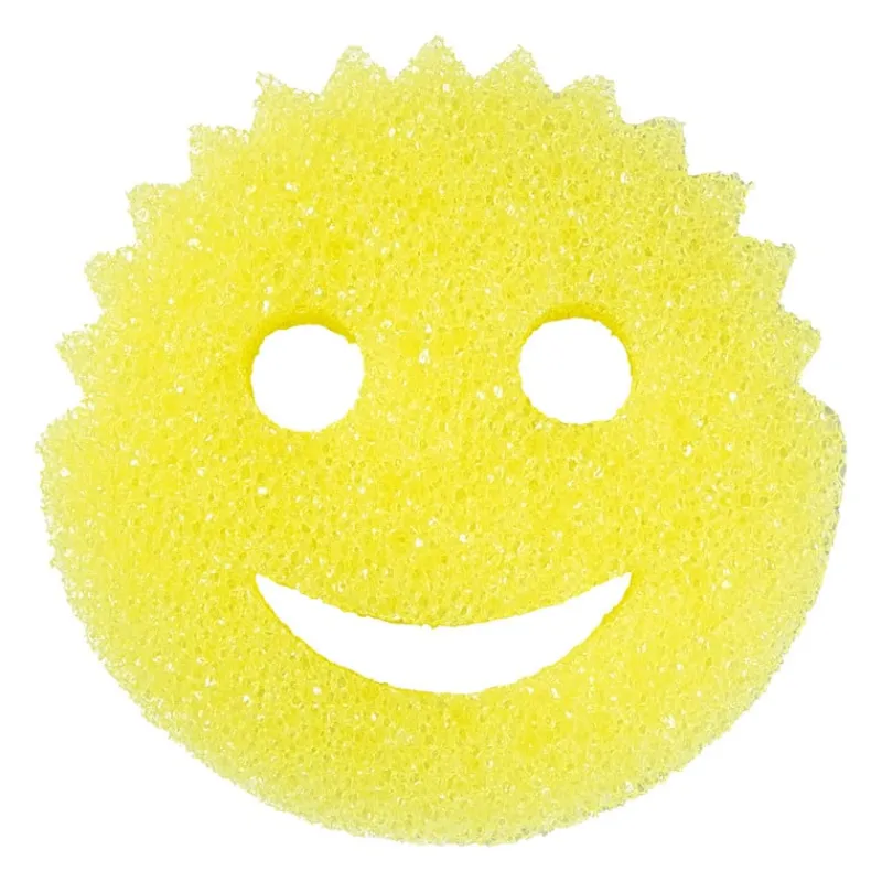 Xenos Schuursponsjes-Scrub daddy - geel - ø10.7 cm