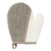 Xenos Badkamer Accessoires-Scrub handschoen - naturel - 17.5x21 cm