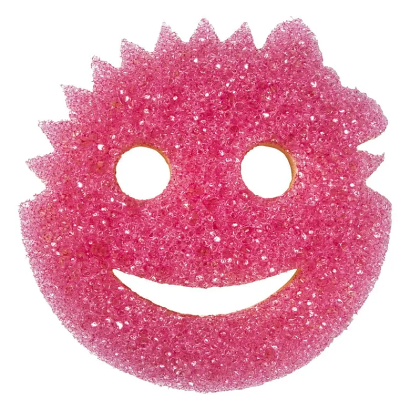 Xenos Schuursponsjes-Scrub mommy - roze - ø10.7 cm