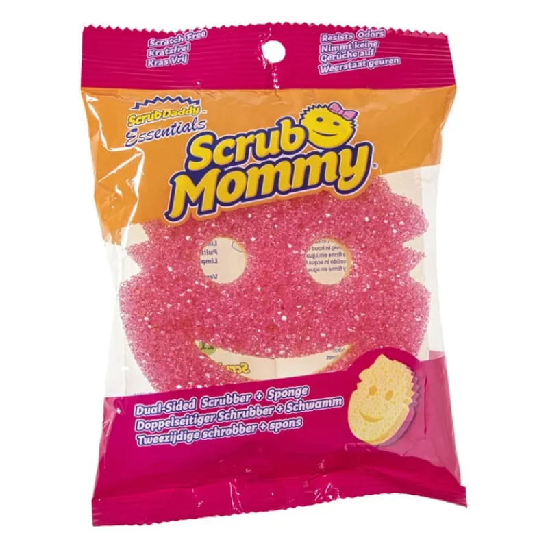 Xenos Schuursponsjes-Scrub mommy - roze - ø10.7 cm