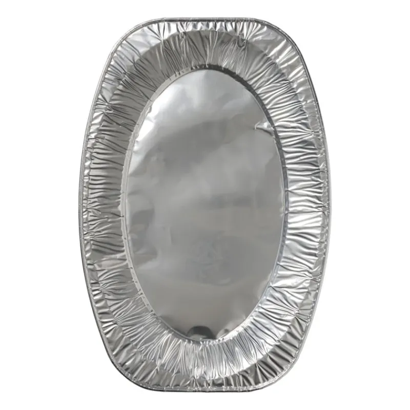 Xenos Wegwerpservies-Serveerschaal - aluminium - 2.9x42.6x28.6 cm - set van 2