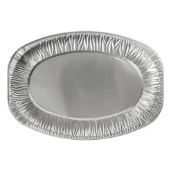Xenos Wegwerpservies-Serveerschaal - aluminium - 2.4x35.2x24.7 cm - set van 3