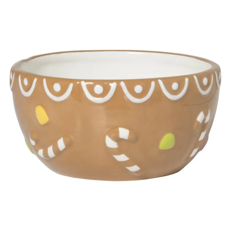 Xenos Schalen-Serveerschaaltje gingerbread - bruin - ø14x6.9 cm