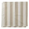 Xenos Servetten|Kertservetten-Servet gestreept - wit/beige - set van 2 - 40x40 cm