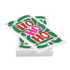 Xenos Papieren Servetten|Kersttafelkleden-Servet ho ho ho - multikleur - 33x40 cm