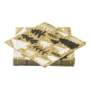 Xenos Papieren Servetten|Kertservetten-Servet kerstbomen - goud - 33x33 cm