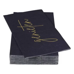 Xenos Kertservetten-Servet lang - blauw - 33x33 cm