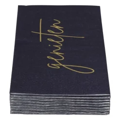 Xenos Kertservetten-Servet lang - blauw - 33x33 cm
