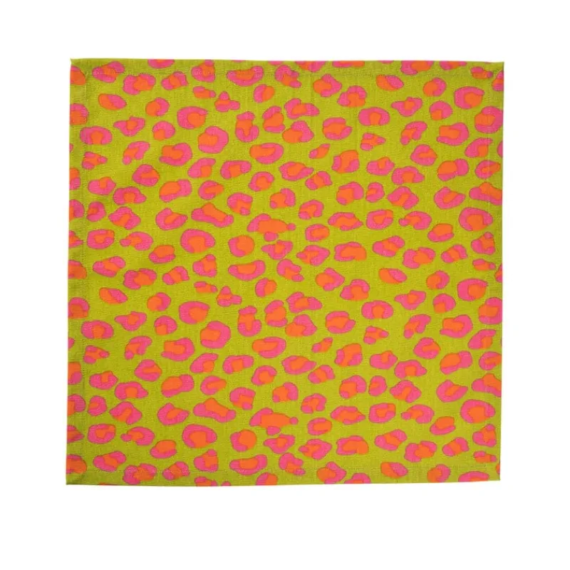 Xenos Servetten-Servet met luipaardprint - multikleur