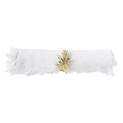 Xenos Servetten|Servetringen-Servetring Leafs - goudkleurig - ø4x3.5 cm