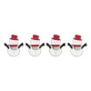 Xenos Servetten|Servetringen-Servetring sneeuwpop - set van 4 - ø5 cm