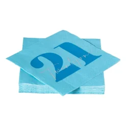 Xenos Papieren Servetten|Verjaardagen-Servetten 21 jaar - blauw - set van 20