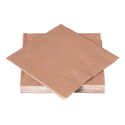 Xenos Papieren Servetten|Servetten-Servetten - roségoudkleurig - set van 20