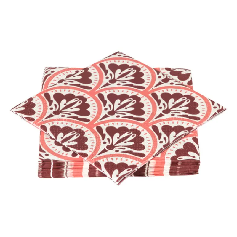 Xenos Papieren Servetten|Servetten-Servetten artdeco bloem - 33x33 cm - set van 20