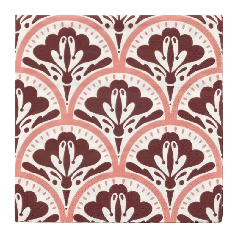 Xenos Papieren Servetten|Servetten-Servetten artdeco bloem - 33x33 cm - set van 20