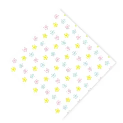 Xenos Papieren Servetten|Servetten-Servetten bloem set van 12 - wit/roze/geel - papier - 33x33 cm