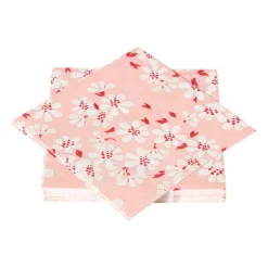 Xenos Papieren Servetten|Servetten-Servetten bloemenprint - 33x33 cm - set van 20