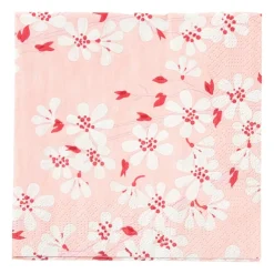 Xenos Papieren Servetten|Servetten-Servetten bloemenprint - 33x33 cm - set van 20