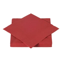 Xenos Papieren Servetten|Servetten-Servetten bordeauxrood - 33x33 cm - set van 20