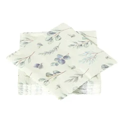 Xenos Papieren Servetten|Servetten-Servetten botanisch - 24x24 cm - set van 20