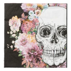Xenos Servetten-Servetten Day of the Dead - set van 20 - 19x17 cm