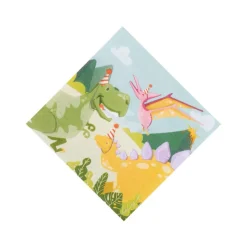 Xenos Papieren Servetten|Kinderfeestjes-Servetten dino - set van 20