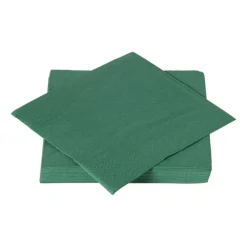 Xenos Papieren Servetten|Servetten-Servetten donkergroen - 33x33 cm - set van 20