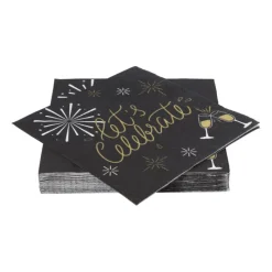 Xenos Servetten-Servetten let's celebrate - papier - 33x33 cm