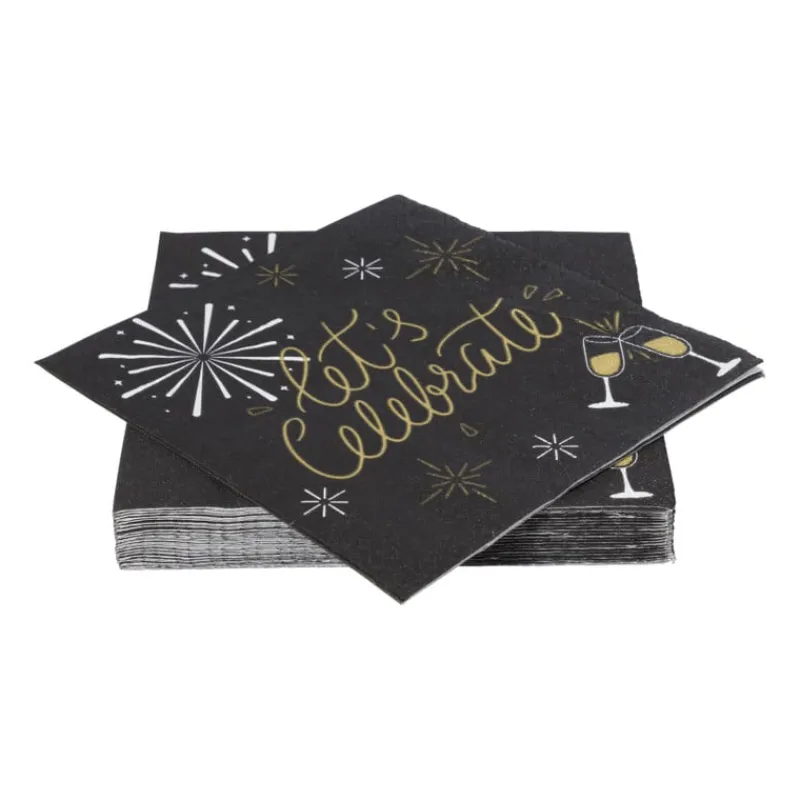 Xenos Servetten-Servetten let's celebrate - papier - 33x33 cm