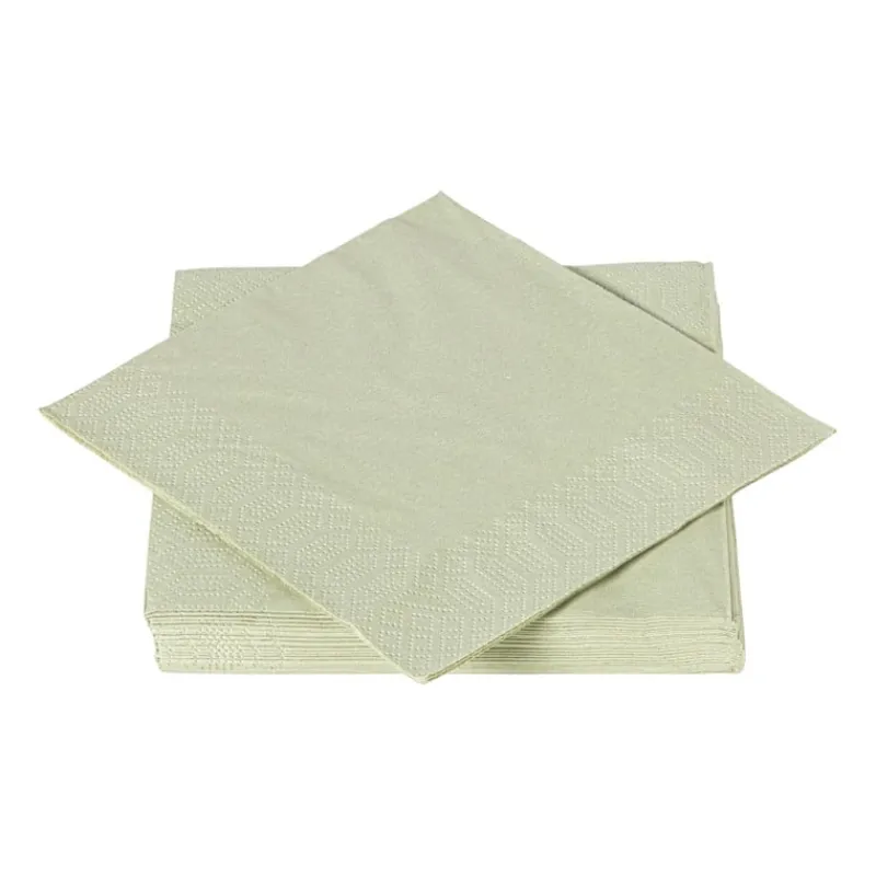 Xenos Papieren Servetten|Servetten-Servetten lichtgroen - 33x33 cm - set van 20