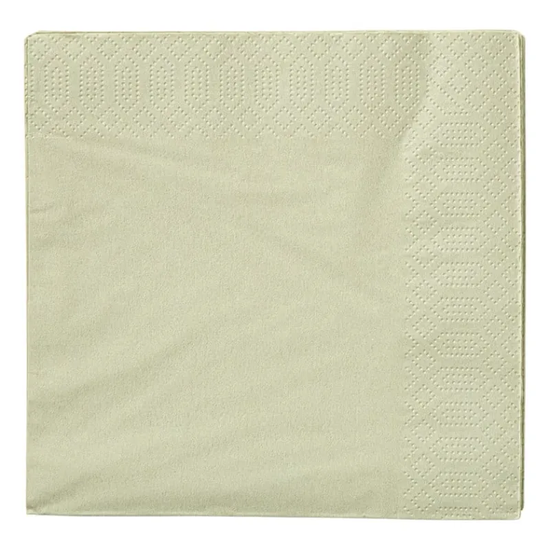 Xenos Papieren Servetten|Servetten-Servetten lichtgroen - 33x33 cm - set van 20