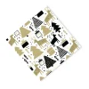 Xenos Kertservetten-Servetten rendier boom - set van 20 - wit - 33x33 cm