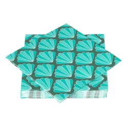 Xenos Papieren Servetten|Servetten-Servetten schelp - 33x33 cm - set van 20