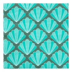 Xenos Papieren Servetten|Servetten-Servetten schelp - 33x33 cm - set van 20