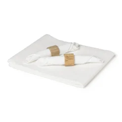 Xenos Servetten|Kertservetten-Servetten wit - set van 2 - 40x40 cm