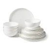 Xenos Serviessets-Serviesset - 16 delig - rond - wit - 4 persoons