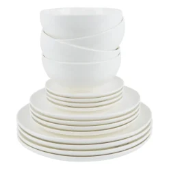 Xenos Serviessets-Serviesset - 16 delig - rond - wit - 4 persoons