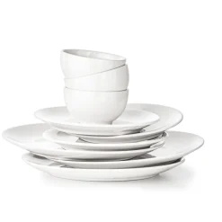 Xenos Serviessets-Serviesset - 16 delig - rond - wit - 4 persoons