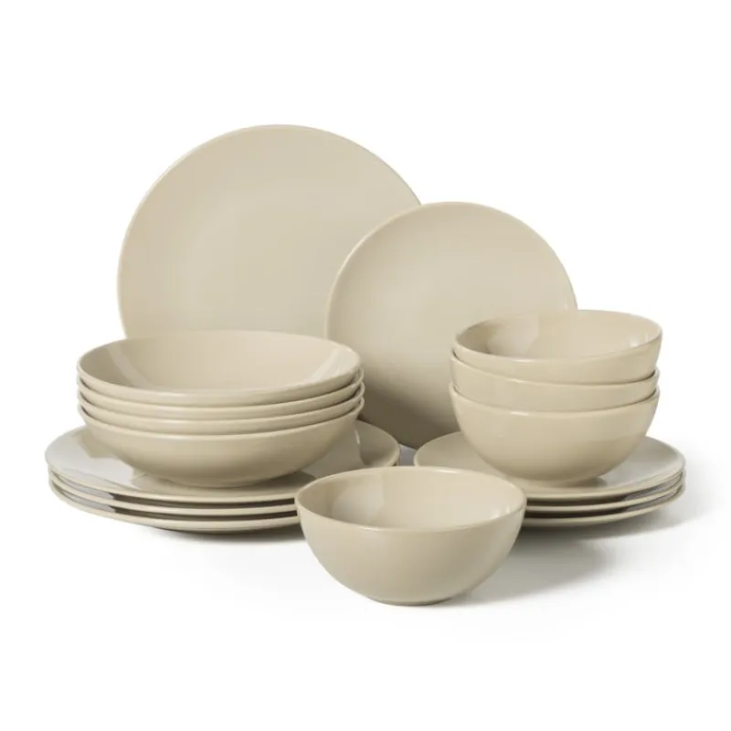 Xenos Serviessets|Kerstservies-Serviesset - beige - 16-delig - 4-persoons