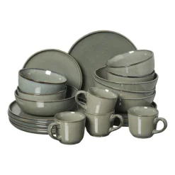Xenos Serviessets|Kerstservies-Serviesset 20-delig - groen - 4 persoons