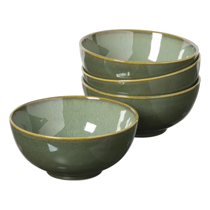 Xenos Serviessets|Kerstservies-Serviesset reactive glaze - groen - 16-delig