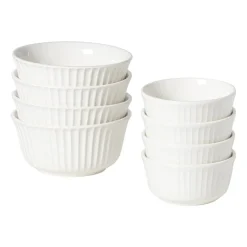Xenos Serviessets|Kerstservies-Serviesset streep - wit - 16-delig